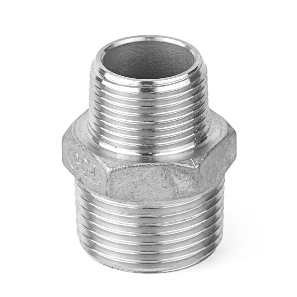 Ниппель переходной нр-нр DN15*10 21.3*17.2 мм AISI 304